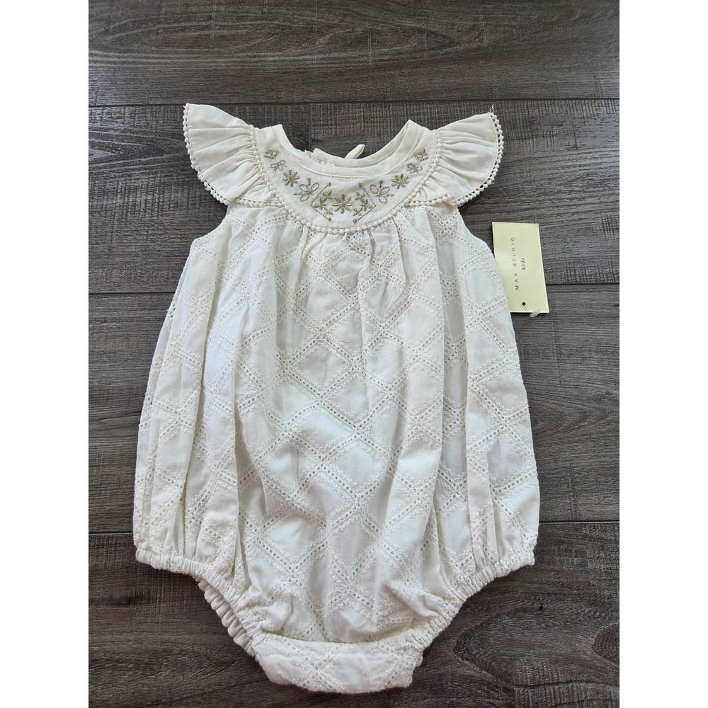 Max studio baby girl romper 12 mos
